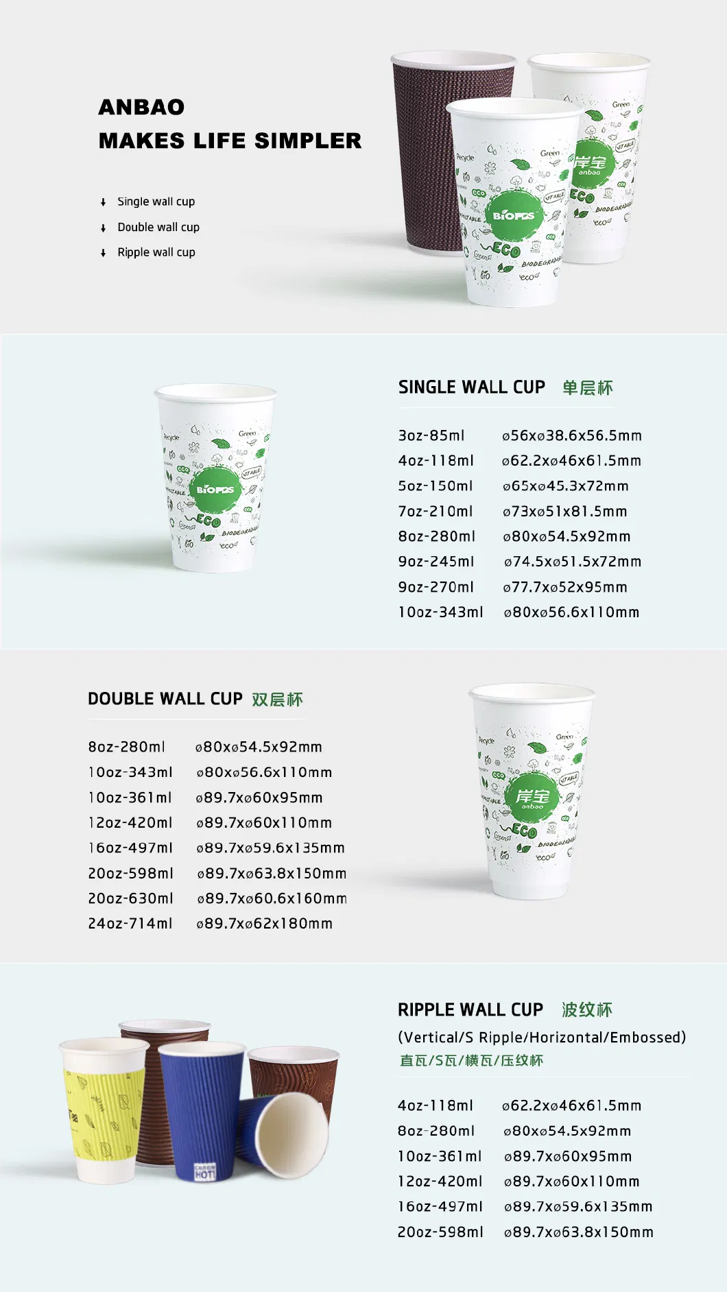 Thick Printed 12oz Single Wall Coffee Paper Cup