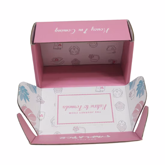 Benutzerdefiniertes Logo, kostenloses Design, Eco E-Flöte, faltbar, doppelt, 3, 5, 7 Schichten, Wellpappe, Papierverpackung, Karton, Verpackungskarton